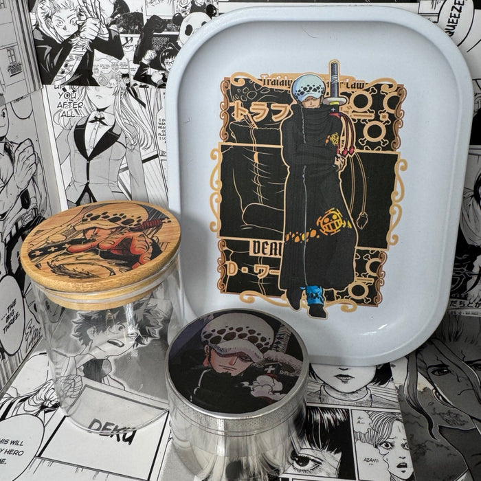 Law Grinder, Jar, Rolling Tray Set