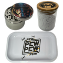 Colorful Stormtropper Grinder, Jar, Rolling Tray Set