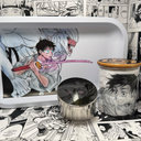 Okkotsu Purple Eyes Grinder, Jar, Rolling Tray Set