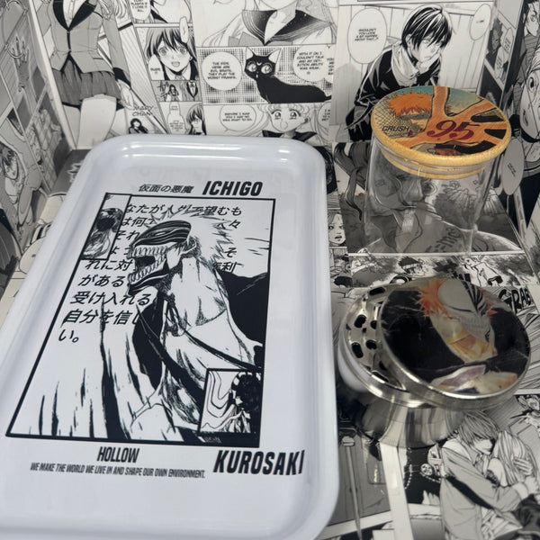 Ichigo Masked Up Grinder, Jar, Rolling Tray Set