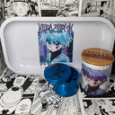 Blue Killua Grinder, Jar, Rolling Tray Set