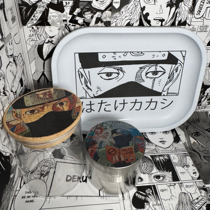 Kakashi Grinder, Jar, Rolling Tray Set
