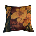 Yellow Flower Girl Pillow Case