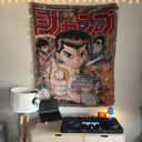 Yusuke and Gang Hand Woven Cozy Rug | Manga Tapestry Throw | Suitable As Blanket