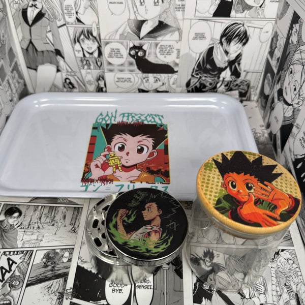 Gon Grinder, Jar, Rolling Tray Set