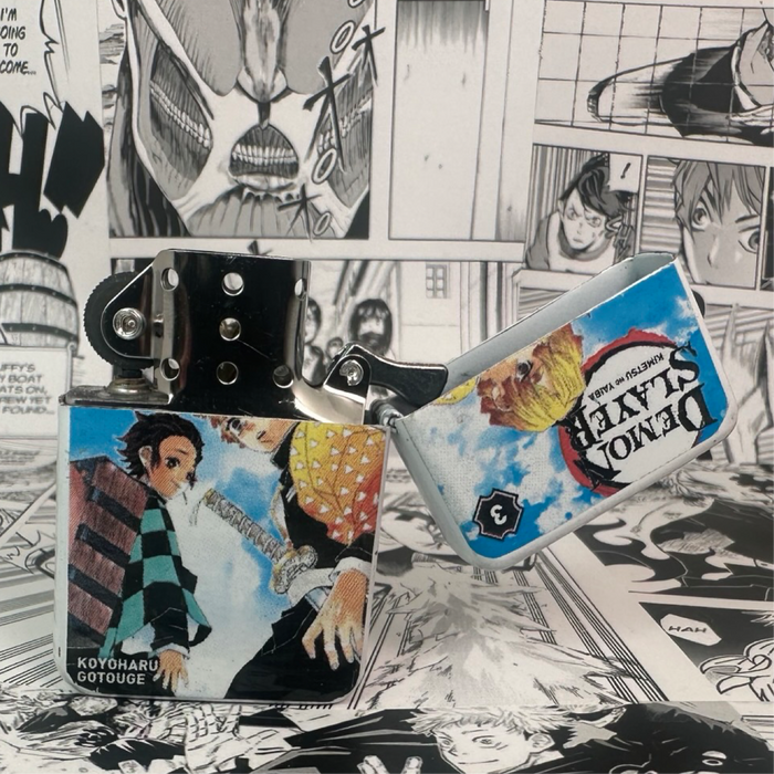 Tanjiro Zenitsu Manga Cover 3 Lighters