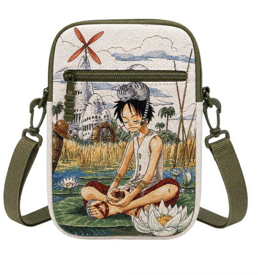 Meditating Luffy Tapestry Sling Bag