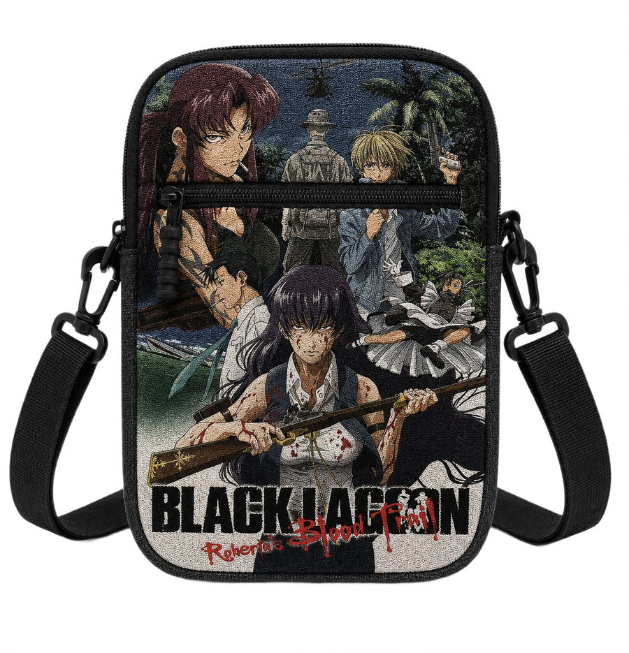 Black Lagoon Tapestry Sling Bag