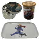 Roy Mustang Grinder, Jar, Rolling Tray Set