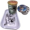 Gappy Hands Grinder, Jar, Rolling Tray Set
