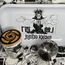 Purple Choso Grinder, Jar, Rolling Tray Set