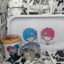 Ram and Rem Grinder, Jar, Rolling Tray Set