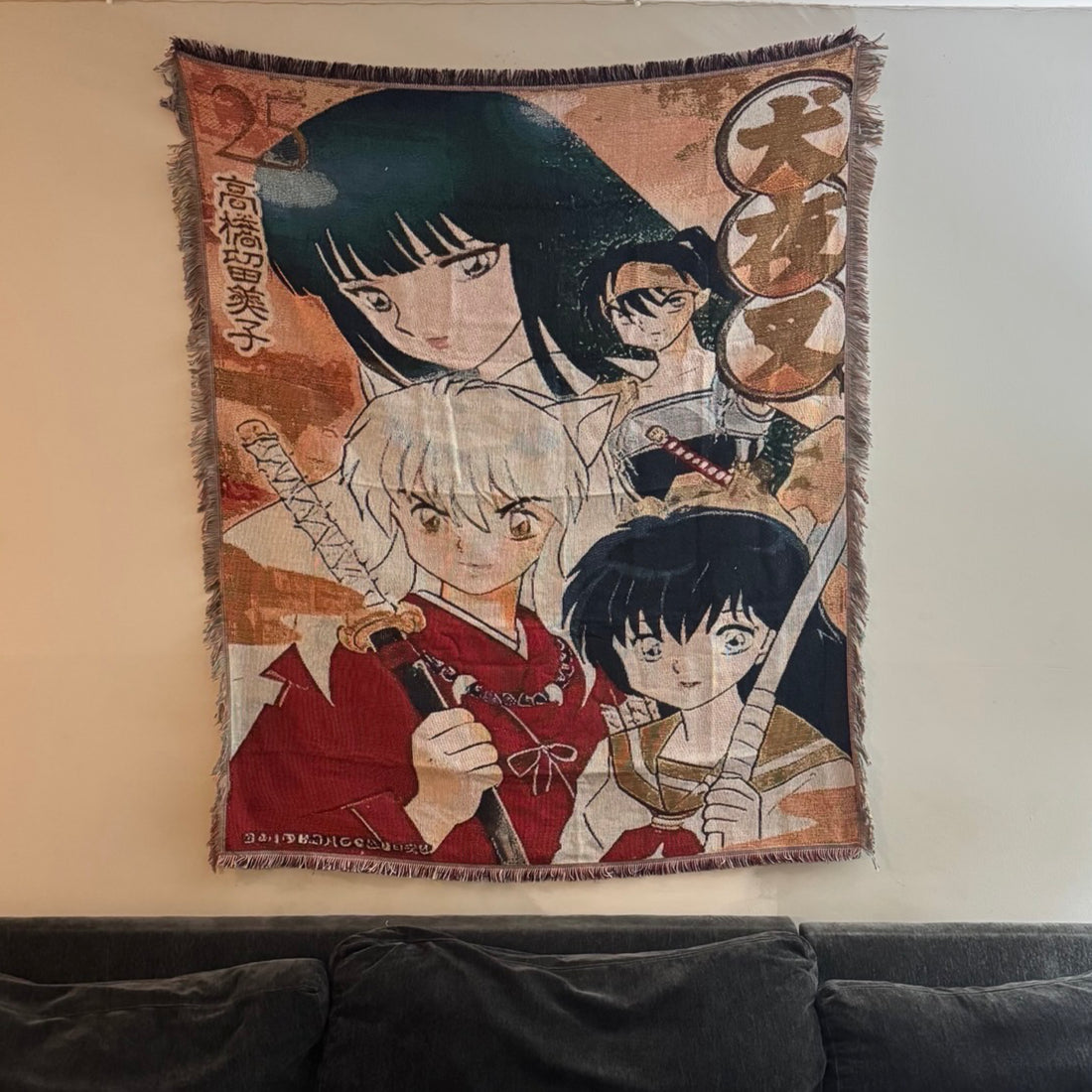 Inuyasha Hand Woven Tapestry, Blanket, Rug