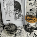 Guts Wink Manga Grinder, Jar, Rolling Tray Set
