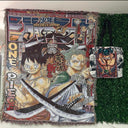 Luffy and Zoro Hand Woven Cozy Rug | Manga Tapestry Throw | Suitable As Blanket