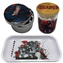 Naruto Anime Spice Grinder, Stash Jar, Rolling Tray Set - spicedanime