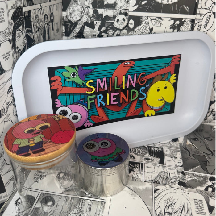Pim Grinder, Stash Jar, Rolling Tray Set
