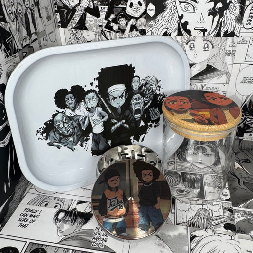 Huey and Riley Grinder, Jar, Rolling Tray Set