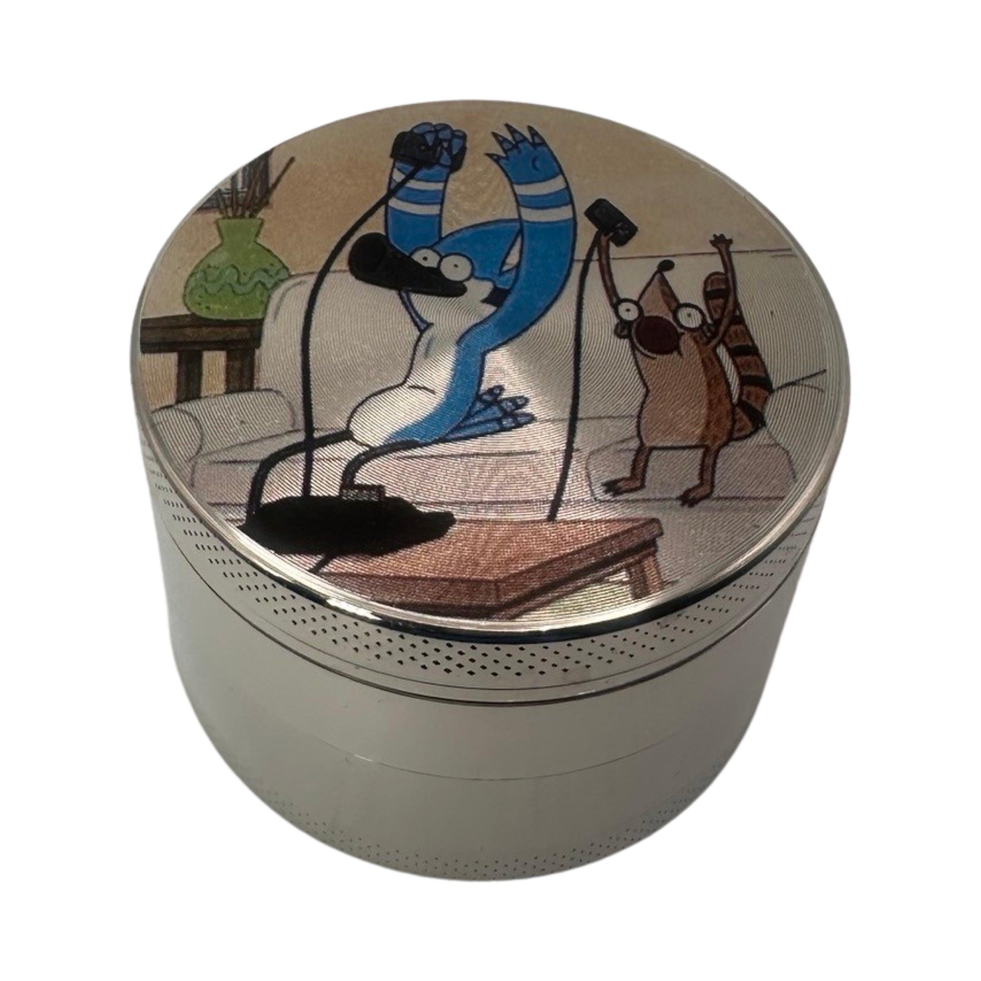 Regular Show Cartoon Spice Grinder, Stash Jar, Rolling Tray Set - spicedanime