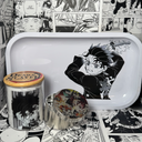 Tanjiro Manga Color Grinder, Jar, Rolling Tray Set