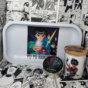 Retro Hakusho Gang Grinder, Jar, Rolling Tray Set
