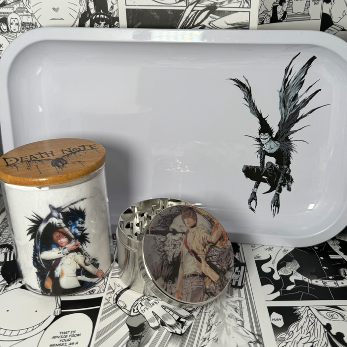 Light and Ryuk Grinder, Jar, Rolling Tray Set