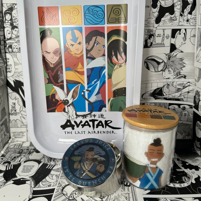 Sokka Cactus Juice Grinder, Jar, Rolling Tray Set