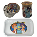 Futurama Team Grinder, Jar, Rolling Tray Set