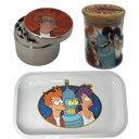 Fry Grinder, Jar, Rolling Tray Set