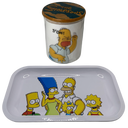 Simpsons Family Grinder, Jar, Rolling Tray Set