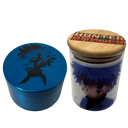 Blue Killua Grinder, Jar, Rolling Tray Set