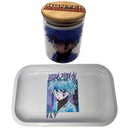 Blue Killua Grinder, Jar, Rolling Tray Set