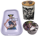 Jolyene Menacing Grinder, Jar, Rolling Tray Set