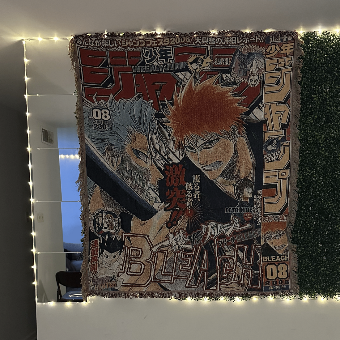 Bleach Anime Hand Woven Cozy Rug | Manga Tapestry Throw | Suitable As Blanket