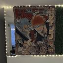The SpicedAnime Ichigo & Grimmjow Anime Hand Woven Cozy Rug is a vibrant manga tapestry throw, perfect as a unique blanket or wall decor for anime fans.