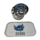 Lilo and Stitch Cartoon Herb Grinder, Stash Jar, Rolling Tray Set - spicedanime