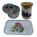 Powerpuff Girls Cartoon Spice Grinder, Stash Jar, Rolling Tray Set - spicedanime