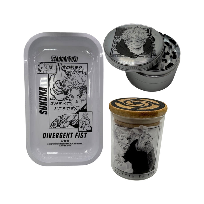 Itadori Manga Grinder, Jar, Rolling Tray Set