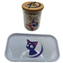 Sailor Moon Anime Herb Grinder, Stash Jar, Rolling Tray Set - spicedanime