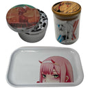 Zero Two Aesthetic Grinder, Jar, Rolling Tray Set