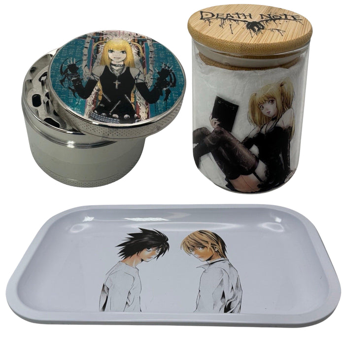Misa Amane Grinder, Jar, Rolling Tray Set