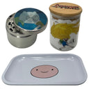 Adventure Time Cartoon Spice Grinder, Stash Jar, Rolling Tray Set - spicedanime