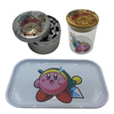Kirby Cartoon Videogame Spice Grinder, Stash Jar, Rolling Tray Set - spicedanime