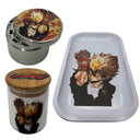 Katekyo Hitman Reborn Anime Spice Grinder, Stash Jar, Rolling Tray Set - spicedanime