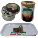 South Park Cartoon Spice Grinder, Stash Jar, Rolling Tray Set - spicedanime