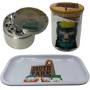 South Park Cartoon Spice Grinder, Stash Jar, Rolling Tray Set - spicedanime