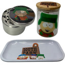 South Park Cartoon Spice Grinder, Stash Jar, Rolling Tray Set - spicedanime