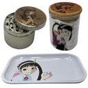 Monogatari Anime Spice Grinder, Stash Jar, Rolling Tray Set - spicedanime
