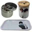 L Lawliet Grinder, Jar, Rolling Tray Set