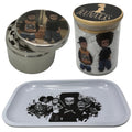 The Boondocks Cartoon Herb Grinder, Stash Jar, Rolling Tray Set - spicedanime